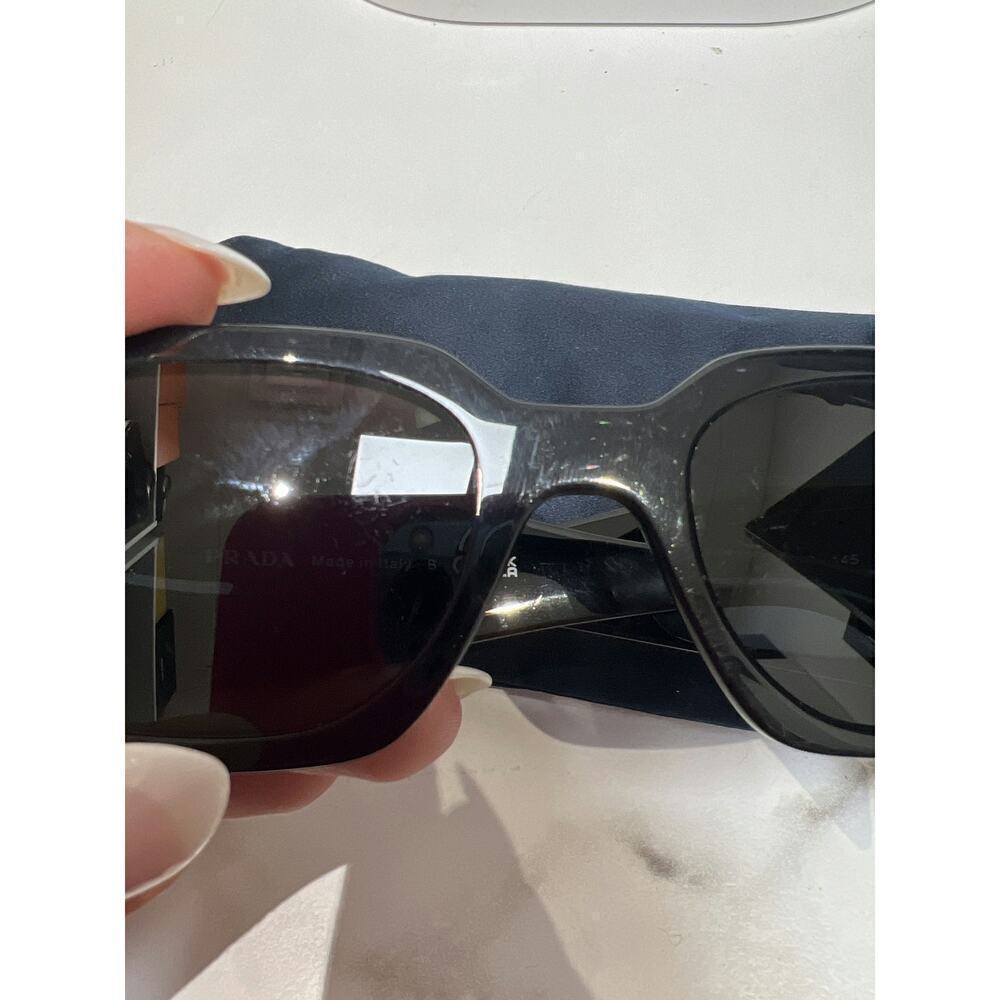 Prada Black Square Sunglasses with Logo - Good Condition - Picture 2 of 4